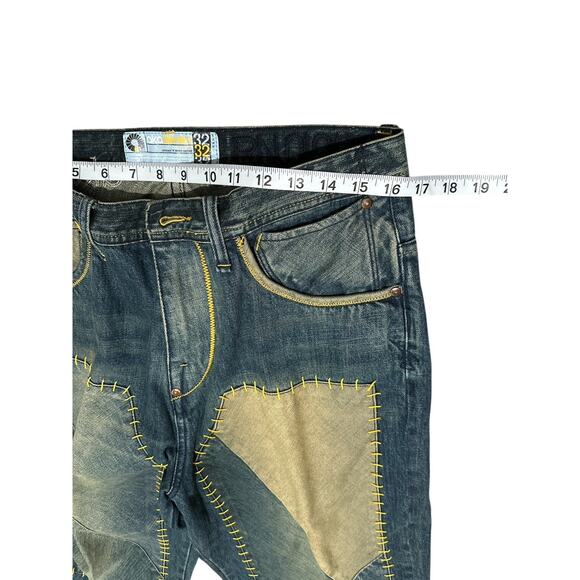 Akademiks Men Size 32X32 Patchwork stitching, baggy denim jeans 90s or Y2K era. - Picture 8 of 12